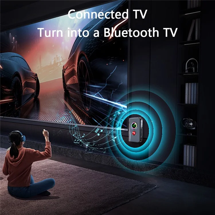 BT106 Colorful Light Wireless Bluetooth-compatible 5.4 Adapter Hands-Free Call Audio Receiver Transmitter