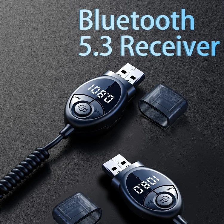 W8 Autoradio-Adapter Bluetooth Empfänger FM Sender mit teleskopischem Kabel