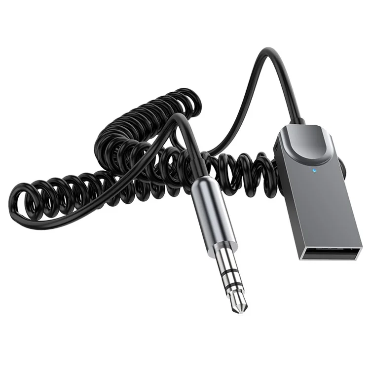 M02 Bluetooth-Empfänger für Autos, Freisprechanlage, Federband, 3,5-mm-Aux, Autosound-System, kabelloser Adapter
