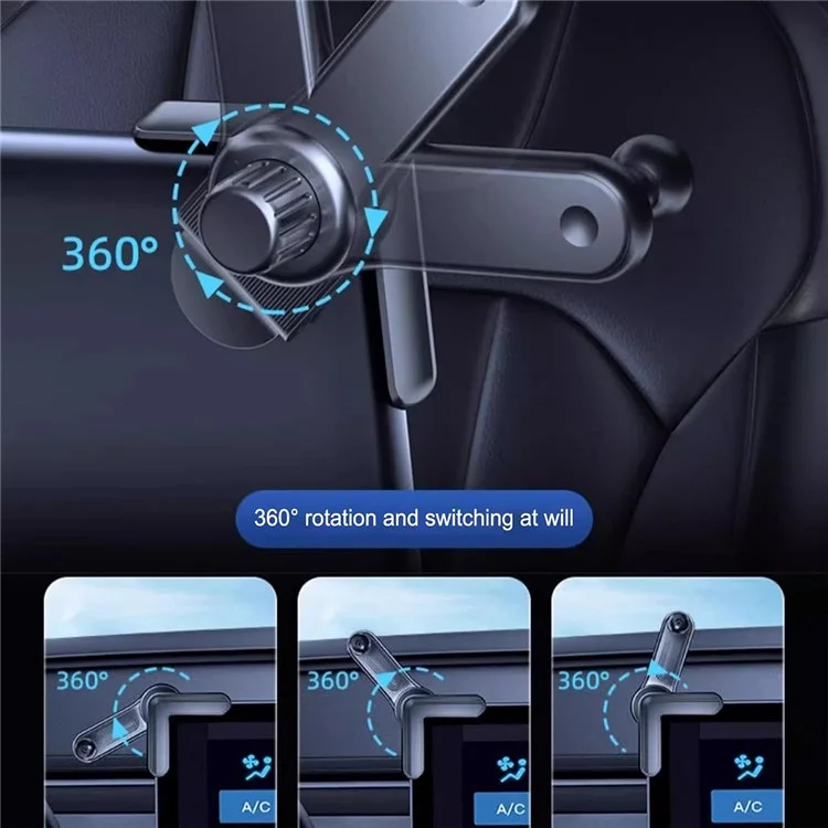 Per Tesla Model 3 / Model Y Car Screen Phone Holder Triangle Cellphone Bracket, Versione Meccanica