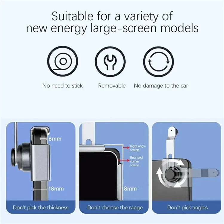 Per Tesla Model 3 / Y Car Screen Phone Holder Aluminum Alloy Stand Supporto magnetico per cellulari