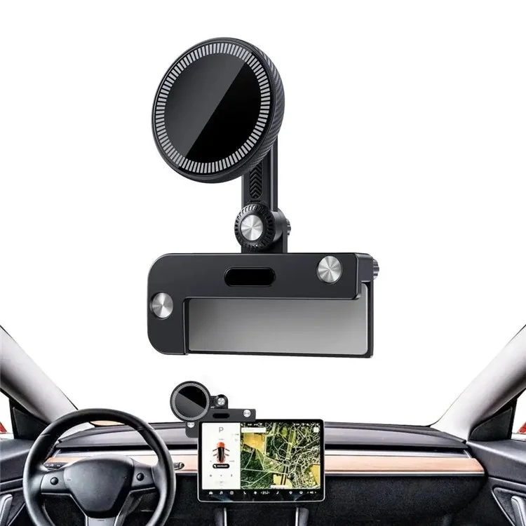 Per Tesla Model 3 / Y Car Screen Phone Holder Round Rotatable Magnetic Cellphone Bracket