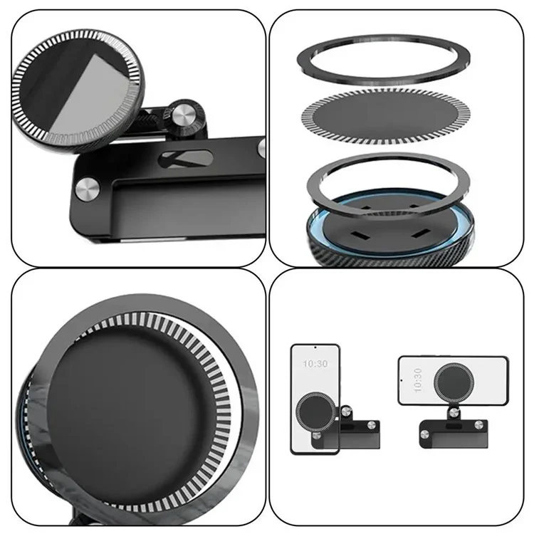 Per Tesla Model 3 / Y Car Screen Phone Holder Round Rotatable Magnetic Cellphone Bracket