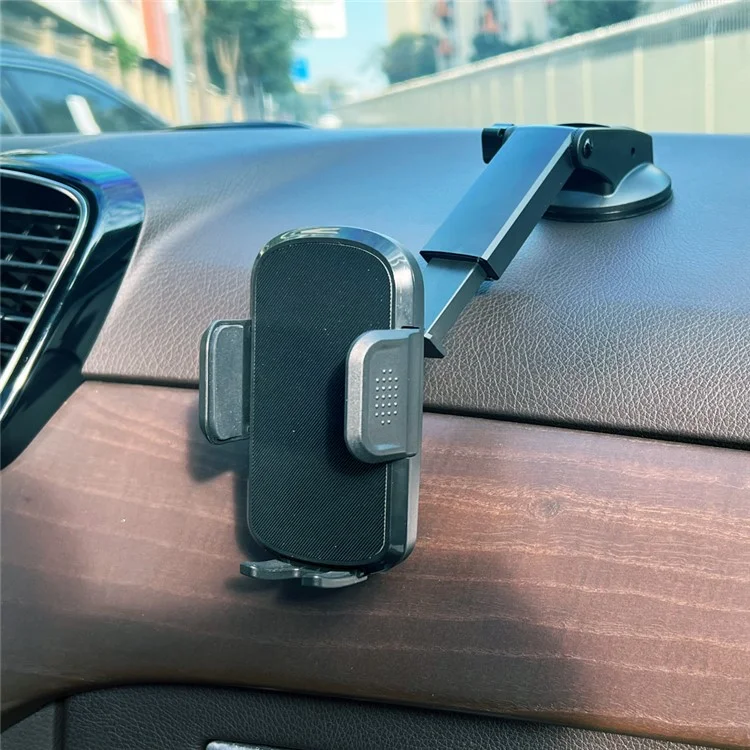 Car Dashboard Windshield Suction Cup Mount Phone Holder Extendable Rod Cellphone Bracket