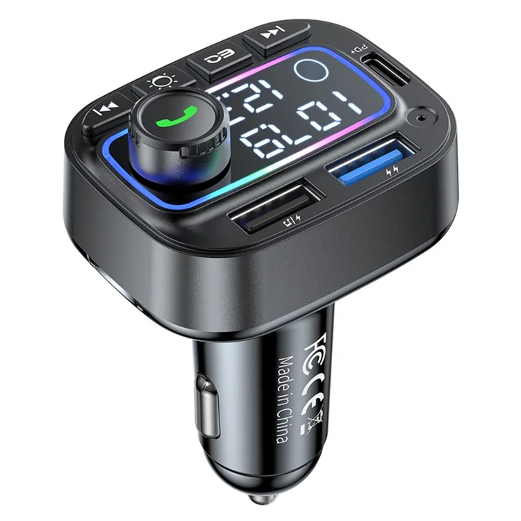 T01 Colorful Light Bluetooth Hands-Free Call MP3 Player Type-C + Dual USB Car Charger FM Transmitter

Trasmettitore FM con caricabatterie per auto a doppia USB, lettore MP3 Bluetooth viva voce con luce colorata.
