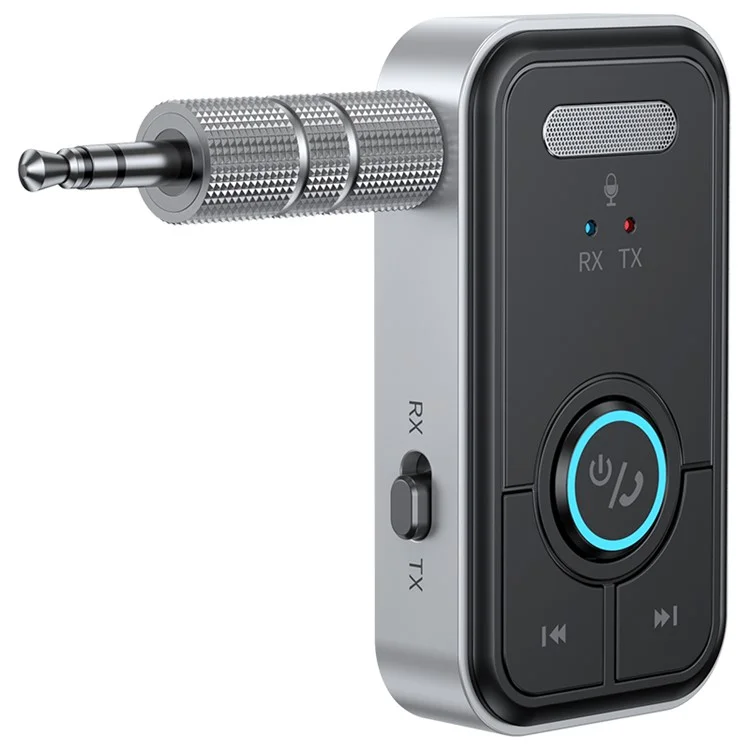 T67 Bluetooth 5.3 Wireless-Adapter Freisprechfunktion 3,5-mm-AUX-Autoaudiolautsprecher-Empfänger-Sender