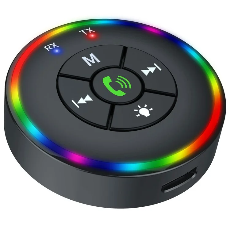 Q10 2-in-1 Bluetooth 5.3 Drahtloser Transmitter / Empfänger MP3-Player-Adapter mit farbiger Atmosphärenlampe