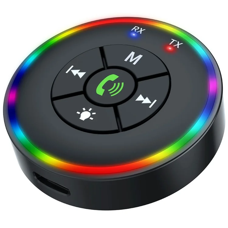 Q10 2-in-1 Bluetooth 5.3 Drahtloser Transmitter / Empfänger MP3-Player-Adapter mit farbiger Atmosphärenlampe