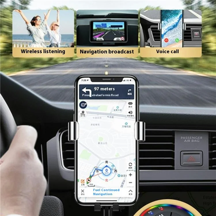 Q10 2-in-1 Bluetooth 5.3 Drahtloser Transmitter / Empfänger MP3-Player-Adapter mit farbiger Atmosphärenlampe