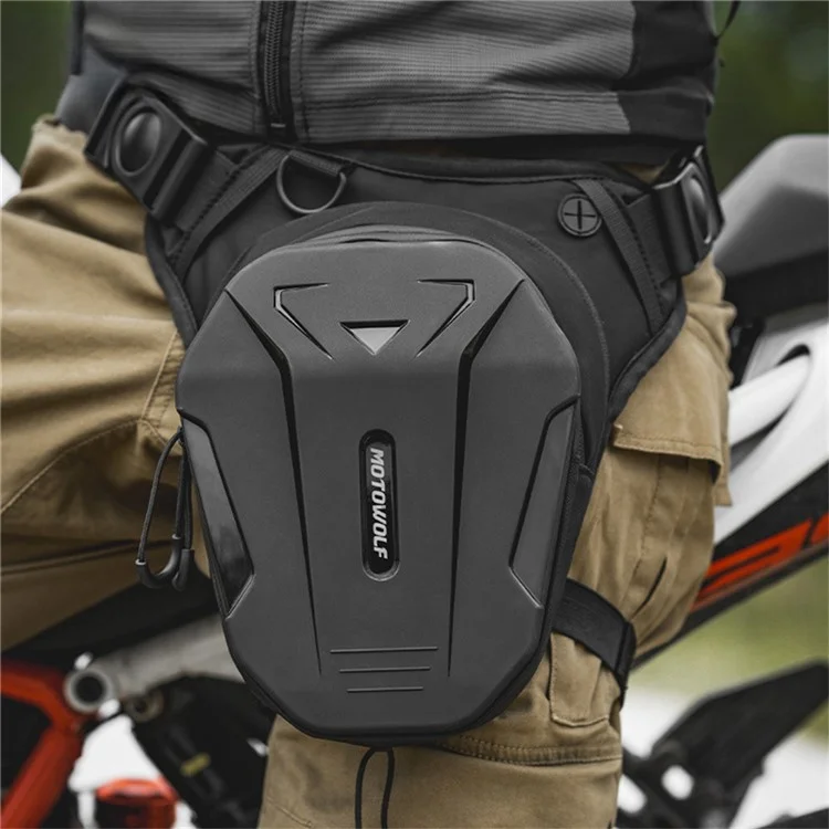 MOTOWOLF MDL0718 Outdoor Expandable PU Shell Motorrad Drop Leg Bag mit Kopfhöreranschluss
