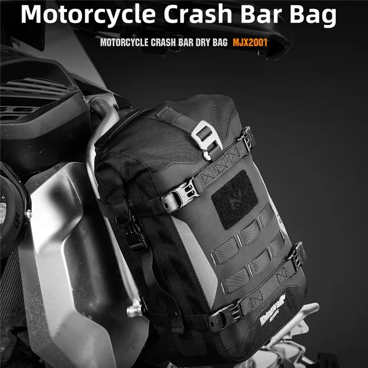 Rinowalk Mjx2001 6l Poliéster Motocicleta de Motocicletas Capacidad de la Bolsa de la Bolsa de la Mano Expansible Bolsa Colgante