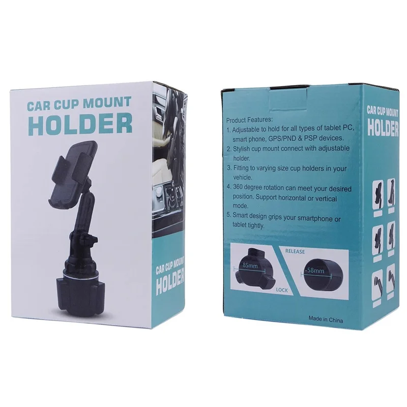 Car Cup Holder Tablet Mount 360 Degree Rotatable Magnetic Cell Phone Holder Bracket