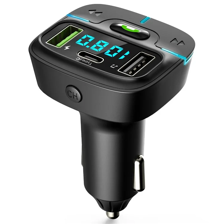 GZ03 Kfz-Bluetooth-MP3-Player FM-Transmitter mit Autoladegerät LED-Spannungsanzeige Verlustfreie Audioqualität