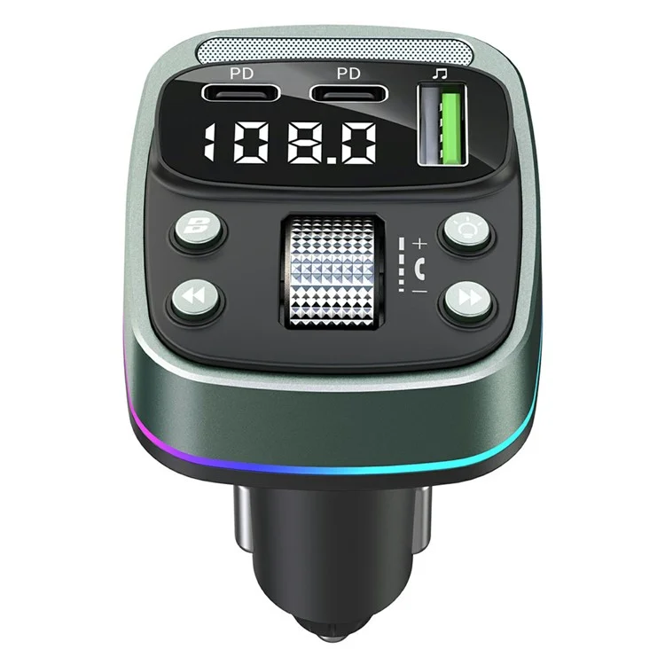 GZ08 Car BT MP3 Player with Car Charger Fast Charging Digital Display Voltage Lossless Audio Quality