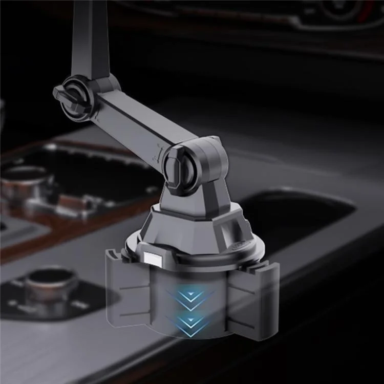 CP252 Multifunction Car Cell Phone Mount Bracket Food Tray with Dual Rotatable Cup Holder