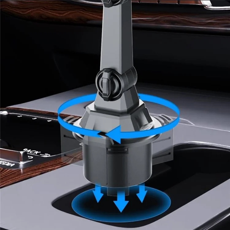 CP252 Multifunction Car Cell Phone Mount Bracket Food Tray with Dual Rotatable Cup Holder