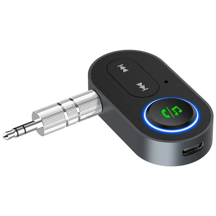 BR10 Car Bluetooth 5.0 Adaptador de 3.5 mm Aux Audio Música Receptor Inalámbrico Adaptador de Llamadas Manos Libres