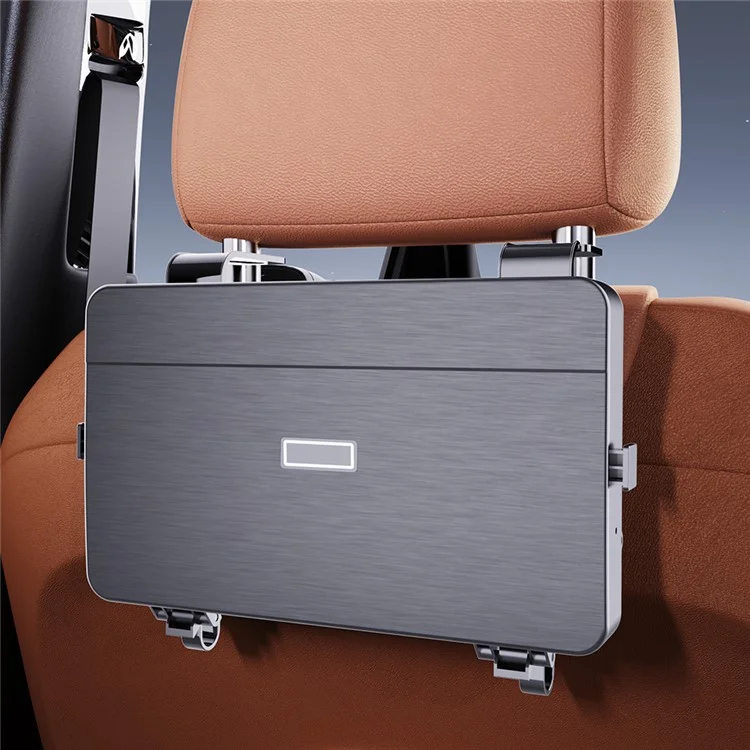 Support de plateau repas pour siège arrière de voiture K255, avec porte-gobelet, boîte à mouchoirs et organisateur extensible en plastique