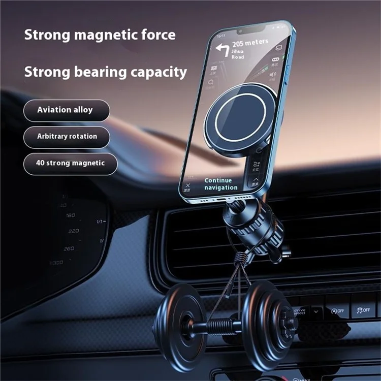 Suporte Magnético Autoportante Y6 para Celular com Posicionamento Automático na Saída de Ar do Carro com Haste de Extensão - Preto
