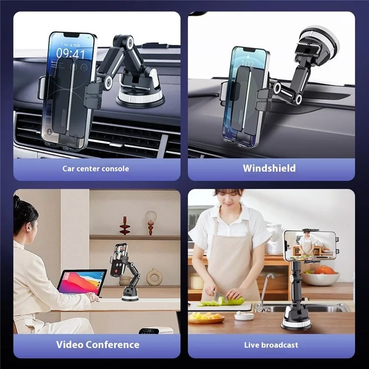 Suporte de Celular com Ventosa X251 para Painel/Para-brisa - Ajustável