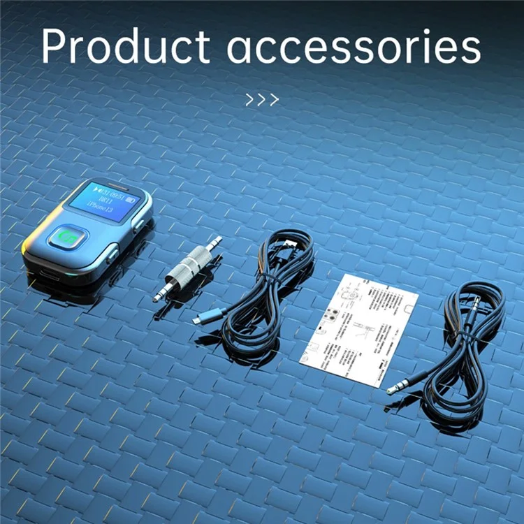 BR11 LCD Screen Car Bluetooth-compatible 5.0 Adapter 3.5mm Audio Music Wireless Receiver Transmitter Hands-free Call Adapter