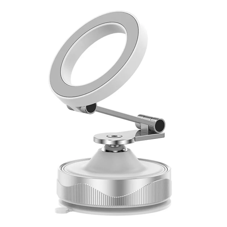 X30 360° Vacuum Magnetic Car Phone Holder Suction Cup Foldable Cell Phone Stand Mount for Auto / Car - White