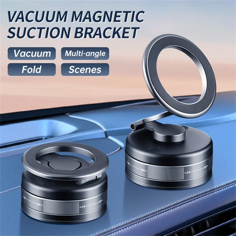 S11 Dashboard Magnetic Car Phone Holder 360° Rotation Foldable Alloy Mobile Phone Mount