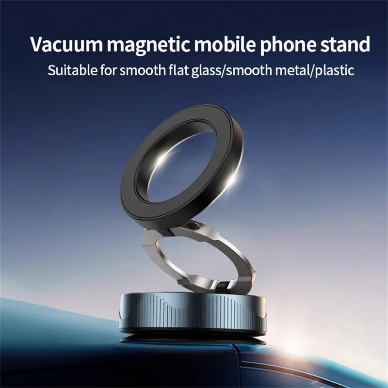 X28 360° Rotating Magnetic Car Phone Holder Vacuum Suction Phone Mount Compatible with Magsafe - Black
