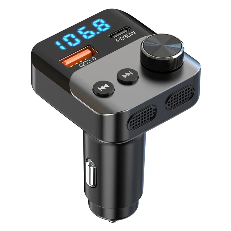 BC98 Trasmettitore FM Bluetooth 5.3 Vivavoce Lettore MP3 per Auto con Caricatore PD 36W Ricarica Rapida QC3.0