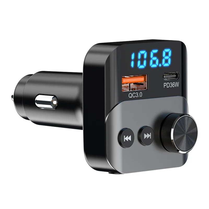 BC98 Trasmettitore FM Bluetooth 5.3 Vivavoce Lettore MP3 per Auto con Caricatore PD 36W Ricarica Rapida QC3.0