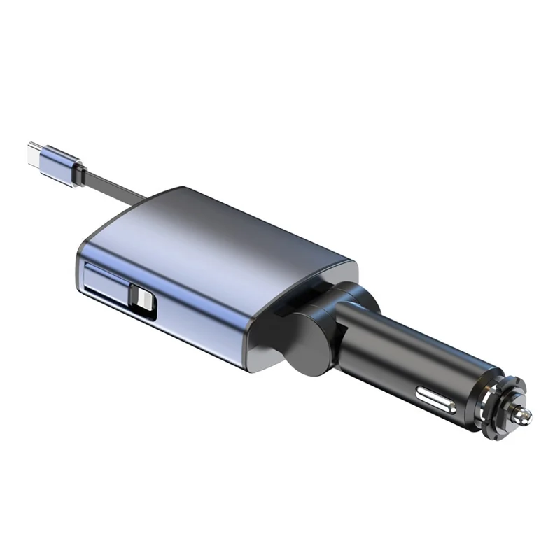BC99 Trasmettitore FM Bluetooth Caricabatterie per Auto da 65W per Laptop e Telefono con Cavo Retrattile