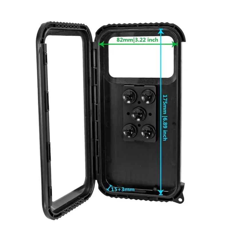Bike Phone Mount Waterproof Case Motorcycle Bicycle Electric Scooter Rotatable IPX4 Cellphone Holder