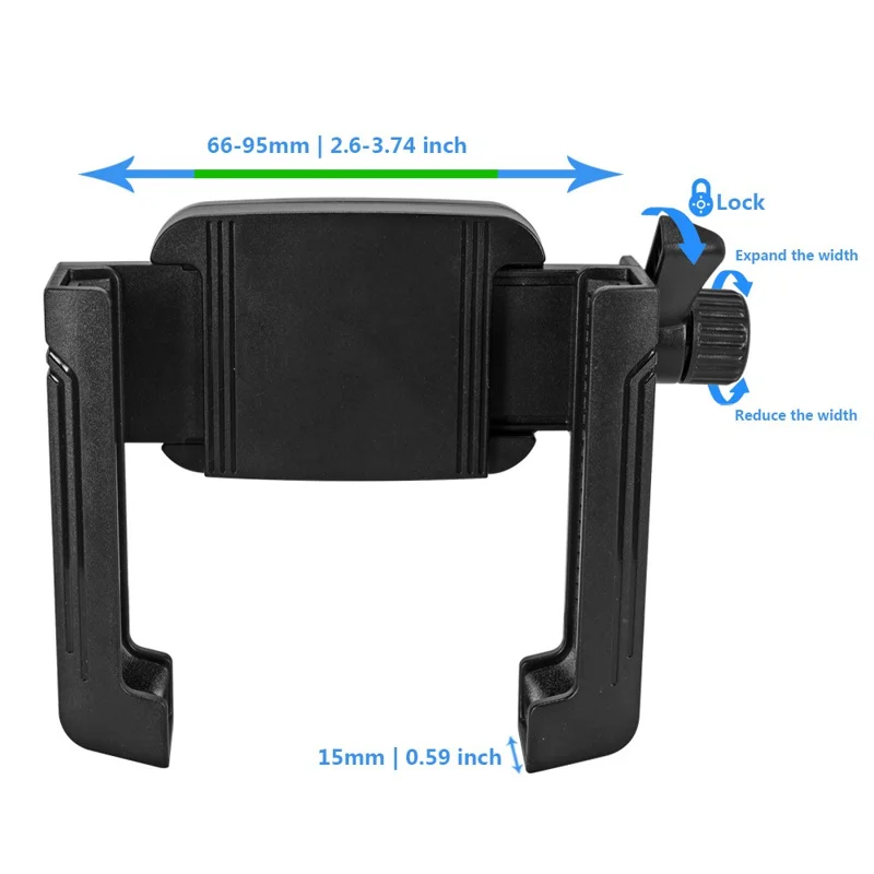 Soporte de Móvil para Bicicleta Giratorio para E-Bike, Motocicleta, Cochecito y Carro de Golf