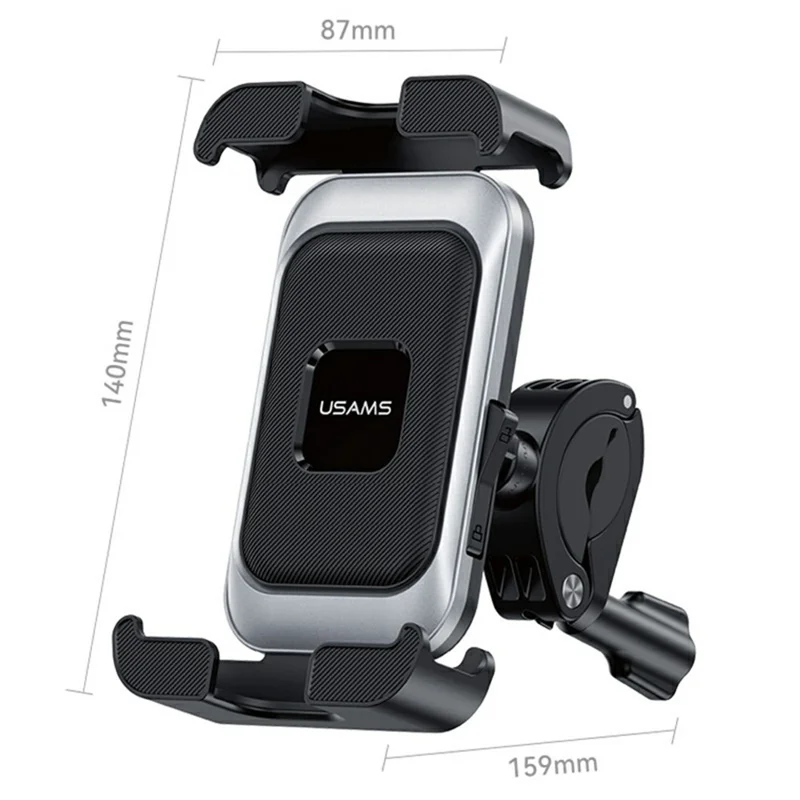 USAMS ZJ082 Bike Motorcycle Universal Phone Mount Holder Handlebar Rearview Mirror Bracket