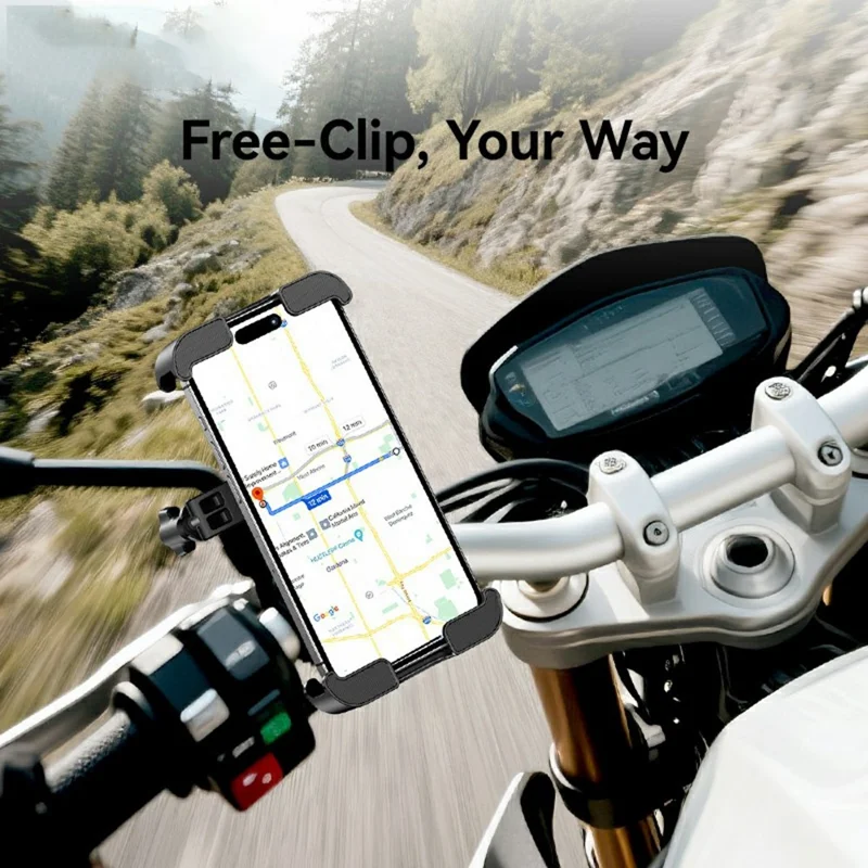 USAMS ZJ082 Bike Motorcycle Universal Phone Mount Holder Handlebar Rearview Mirror Bracket