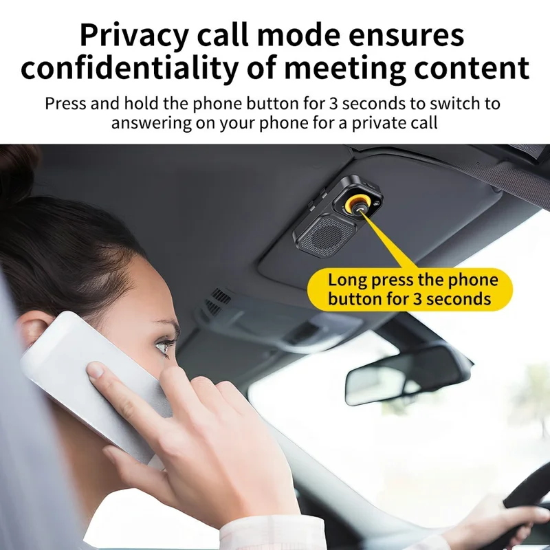 Bluetooth-compatible 5.4 Car Handsfree Speaker Intelligent Clip Music Player Auto Power On