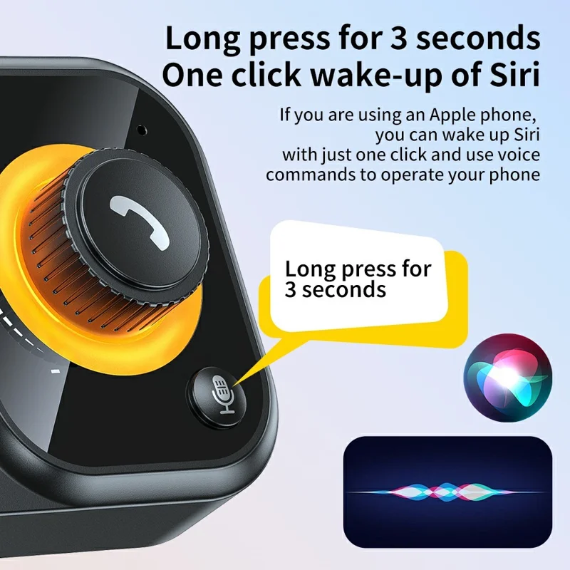 Bluetooth-compatible 5.4 Car Handsfree Speaker Intelligent Clip Music Player Auto Power On