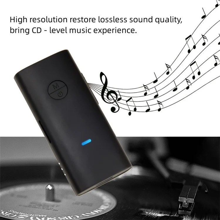 Receptor HQ-S80 Bluetooth 5.1 Con Control de Volumen de Ranura de Tarjeta TF de 3.5 mm Salida Aux Para Disfrutar de Hifi Clear Sound