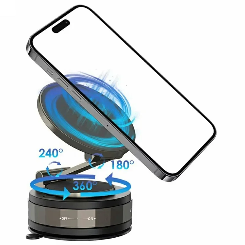 T30 Car Dashboard Magnetic Phone Holder 360 Degree Rotation Vacuum Suction Cup Bracket
