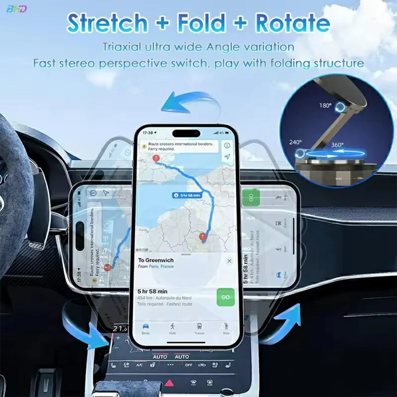 T30 Car Dashboard Magnetic Phone Holder 360 Degree Rotation Vacuum Suction Cup Bracket