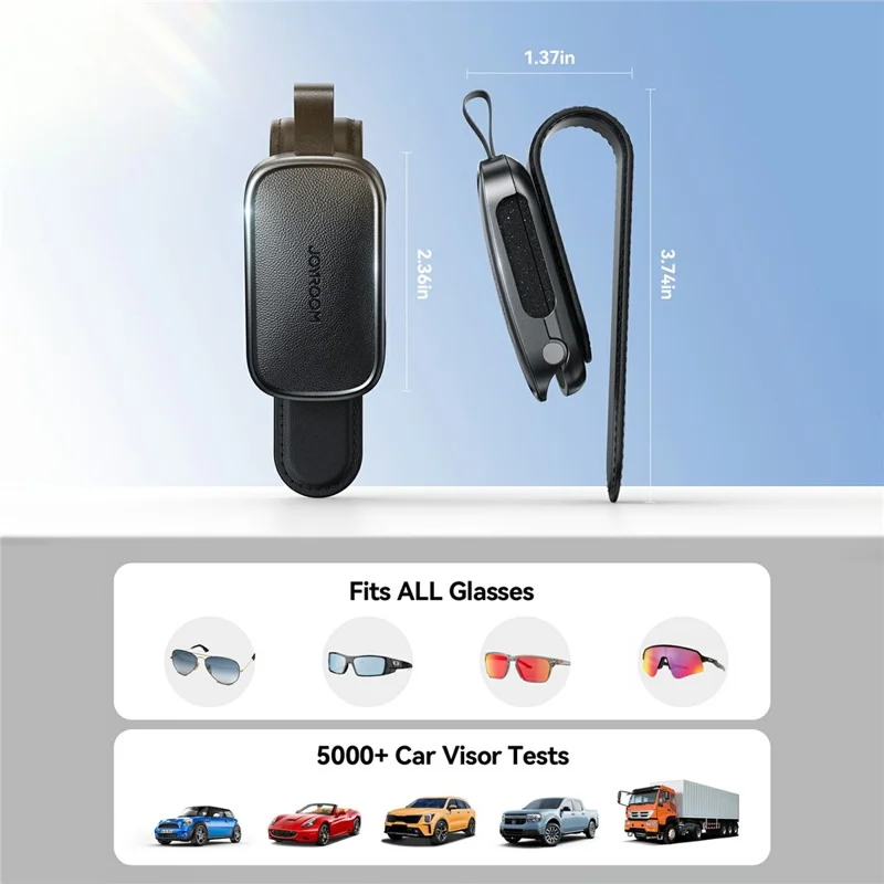 Suporte de Óculos de Sol JOYROOM JR-ZS511 para Quebra-Sol de Carro - Organizador de Óculos com Clipe Magnético