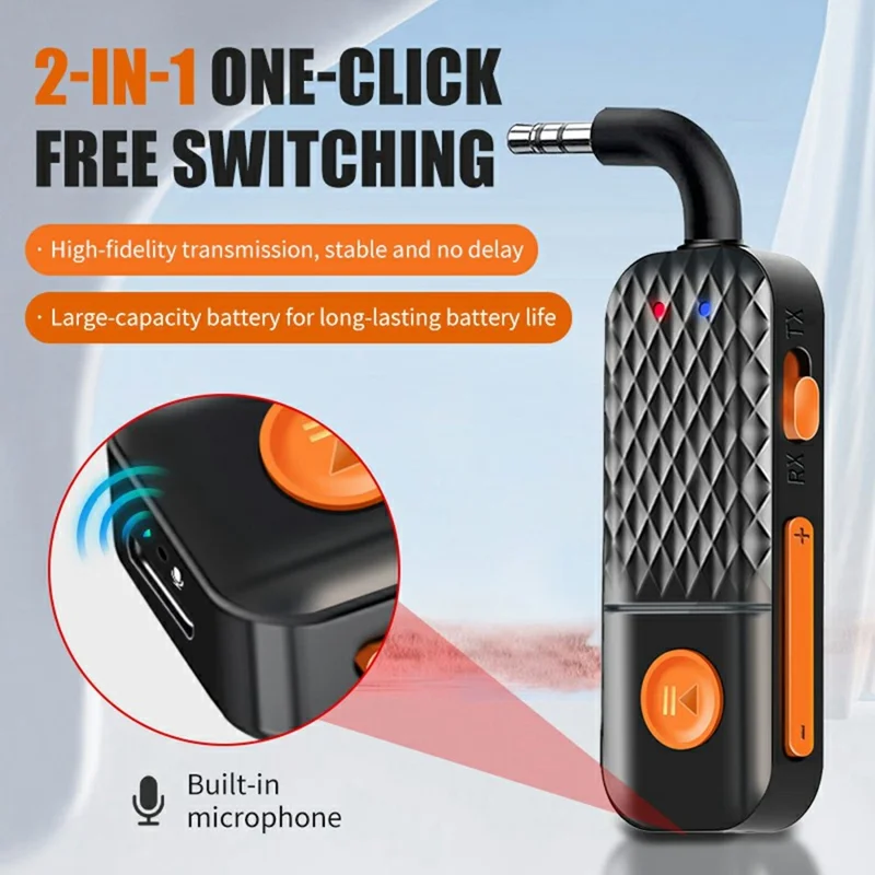 T90 AUX 3.5mm Car Bluetooth-Compatible Adapter Wireless Audio Transmitter Receiver