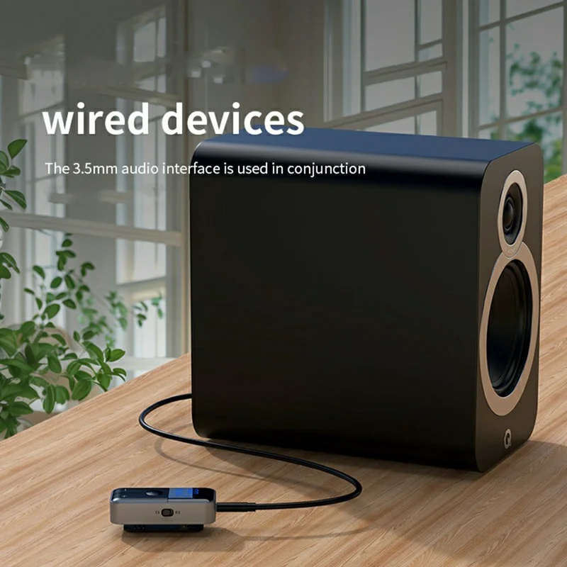 M20 Wireless AUX Receiver Transmitter Lavalier Clip Bluetooth-compatible 5.4 Adapter for Car Home Audio