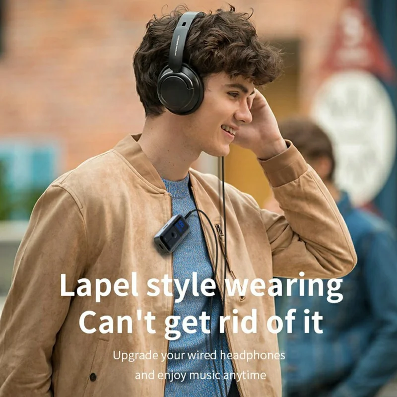 M20 Wireless AUX Receiver Transmitter Lavalier Clip Bluetooth-compatible 5.4 Adapter for Car Home Audio