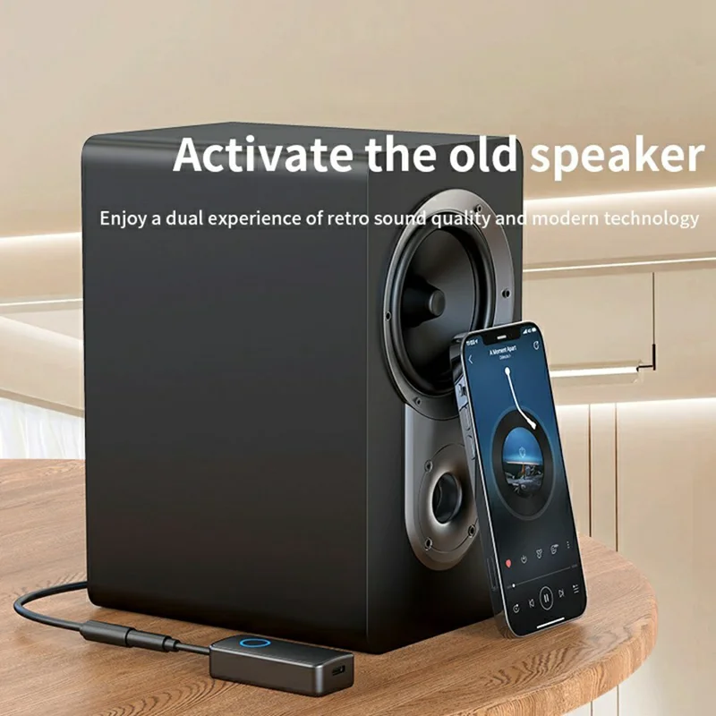 M30 2 In 1 Bluetooth-compatible 5.4 Audio Receiver Transmitter for Car TV AUX Stereo Wireless Adapter