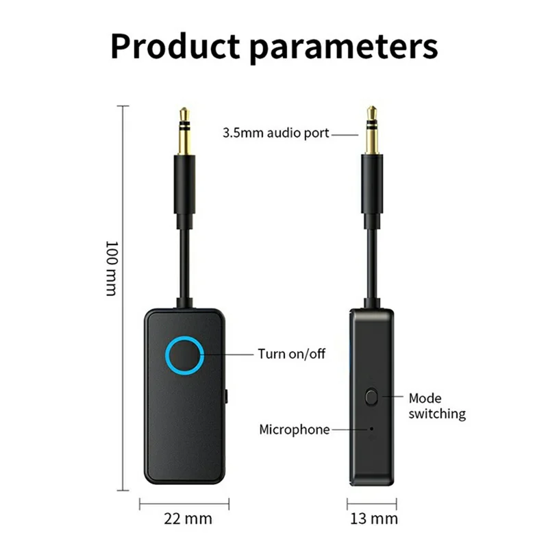 M30 2 In 1 Bluetooth-compatible 5.4 Audio Receiver Transmitter for Car TV AUX Stereo Wireless Adapter