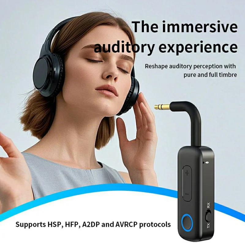 M33 2 In 1 Bluetooth-compatible 5.4 Receiver Transmitter for Car AUX TV Wireless Audio Adapter