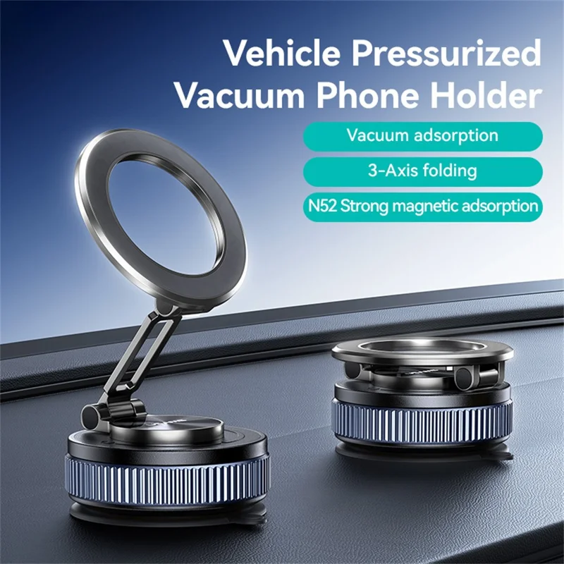 USAMS ZJ084 Vacuum Suction Cup Magnetic Phone Mount Holder 720-Degree Rotation