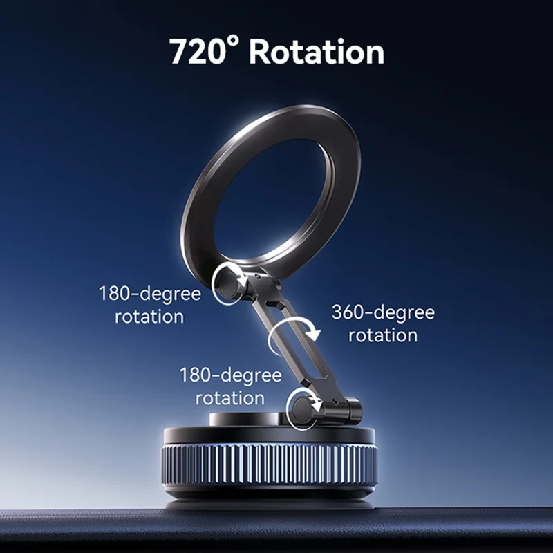 USAMS ZJ084 Vacuum Suction Cup Magnetic Phone Mount Holder 720-Degree Rotation
