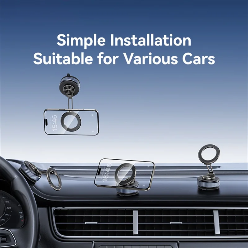 USAMS ZJ084 Vacuum Suction Cup Magnetic Phone Mount Holder 720-Degree Rotation